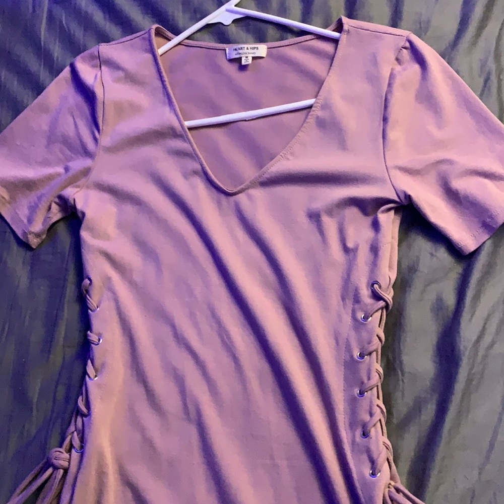 dusty rose bodycon dress